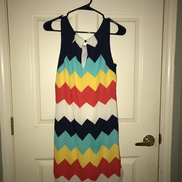 Multi Colored Chevron dress - Picture 2 of 2